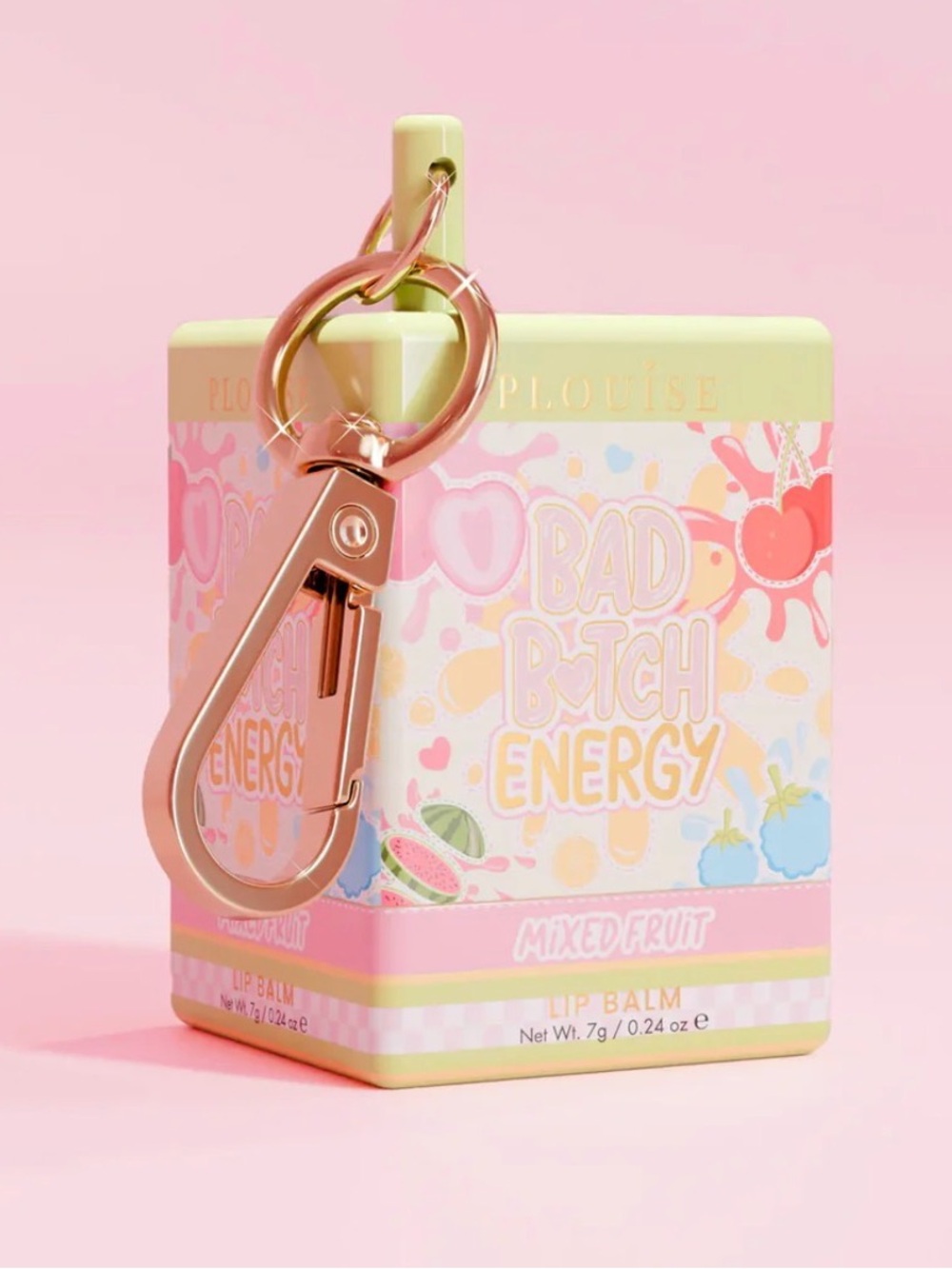 P Louise keychain lip balm